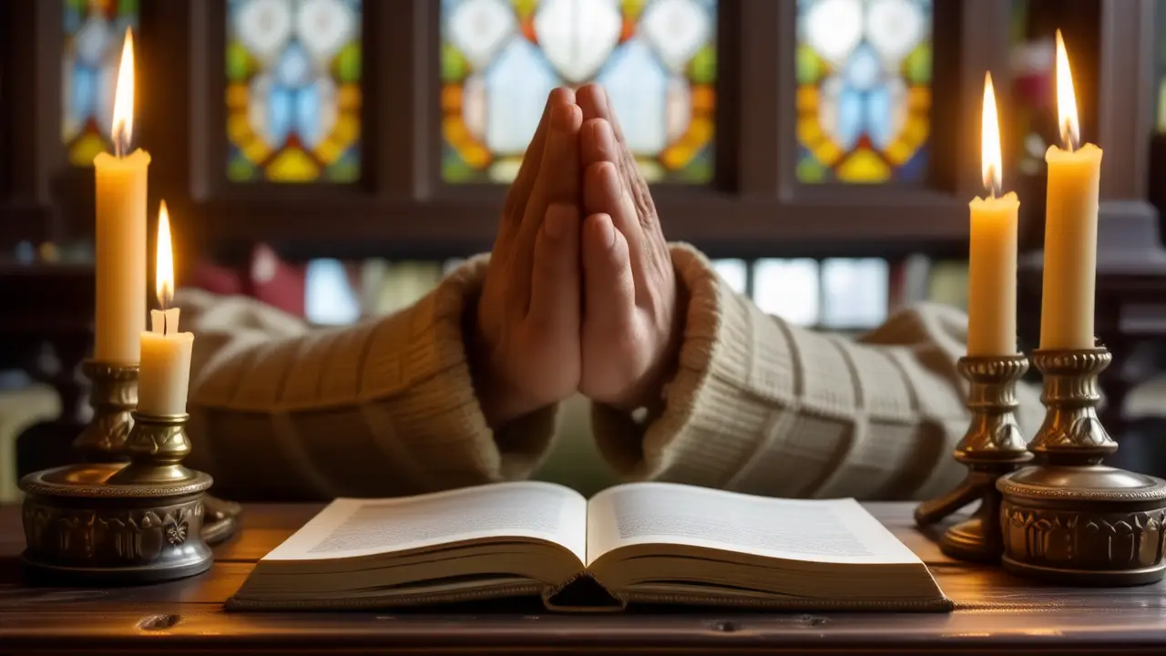 Oración: Luz dorada, plegaria, paz espiritual