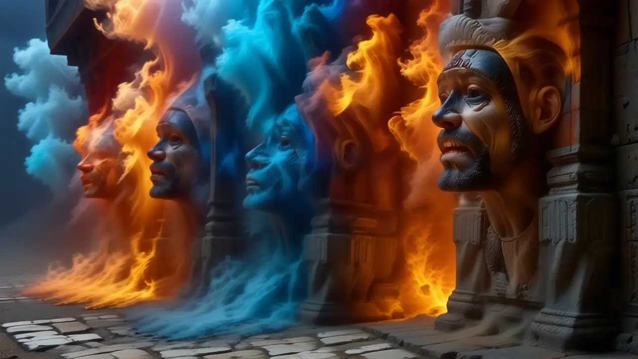 Pasión divina se manifiesta en fuego