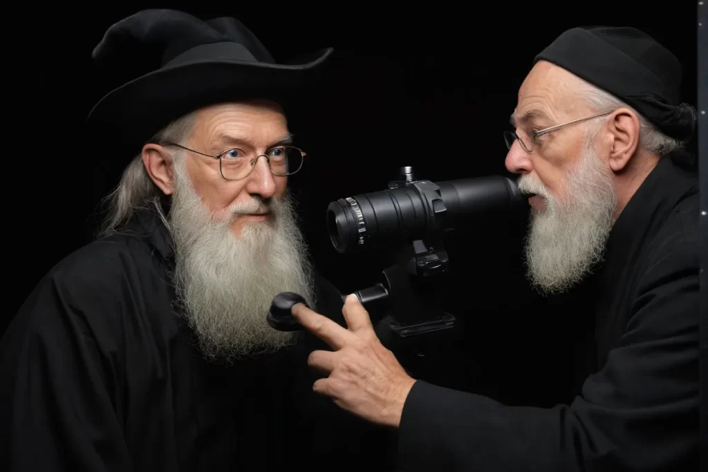 Nostradamus mira con maravilla a través del telescopio infrarrojo