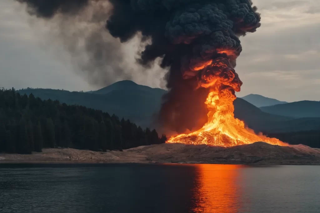Un lago volcánico ignora la apocalypso