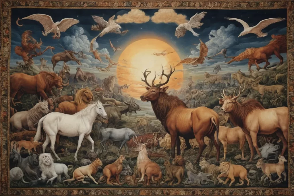 Un telar de bestias proféticas y revelando el apocalipsis