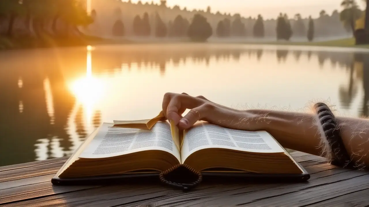 Paz espiritual, luz cálida, y esperanza