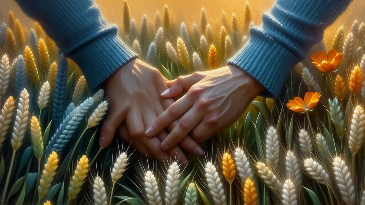 Tierra fértil florece con luz dorada